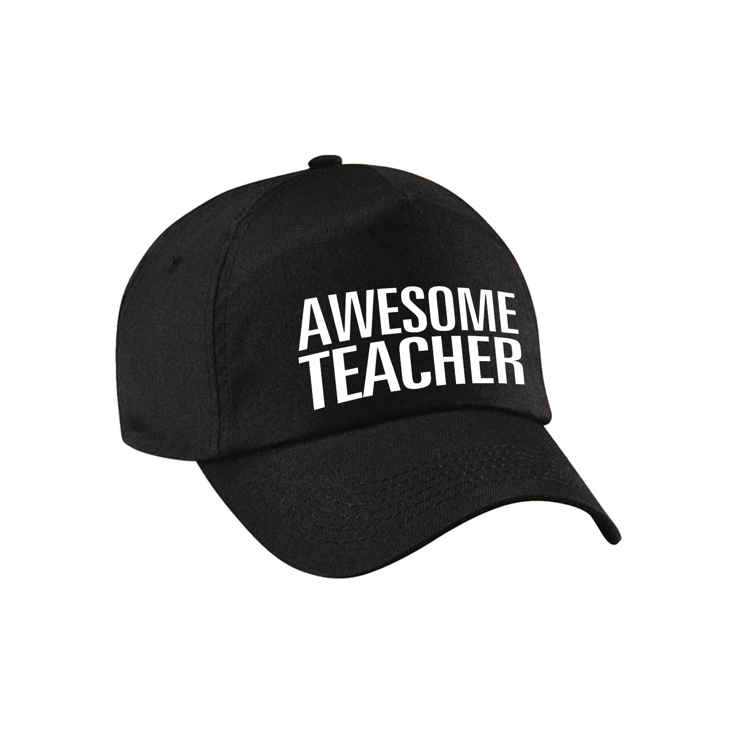 Awesome teacher cadeau pet / cap voor juf / meester zwart voor dames en heren Top Merken Winkel